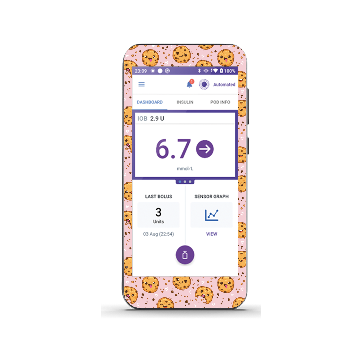 All for the Cookie - Omnipod 5 Receiver Sticker