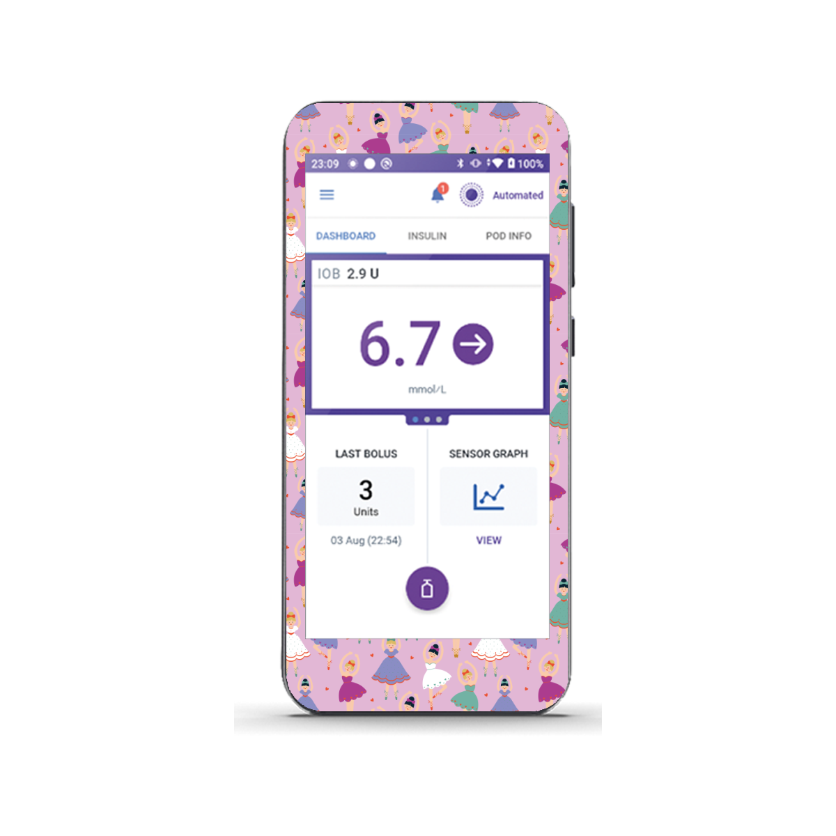 Ballerina - Omnipod 5 Receiver Sticker