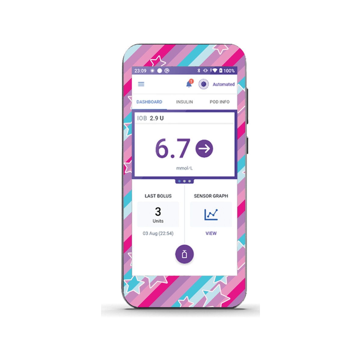 Barbie World - Omnipod 5 Receiver Sticker