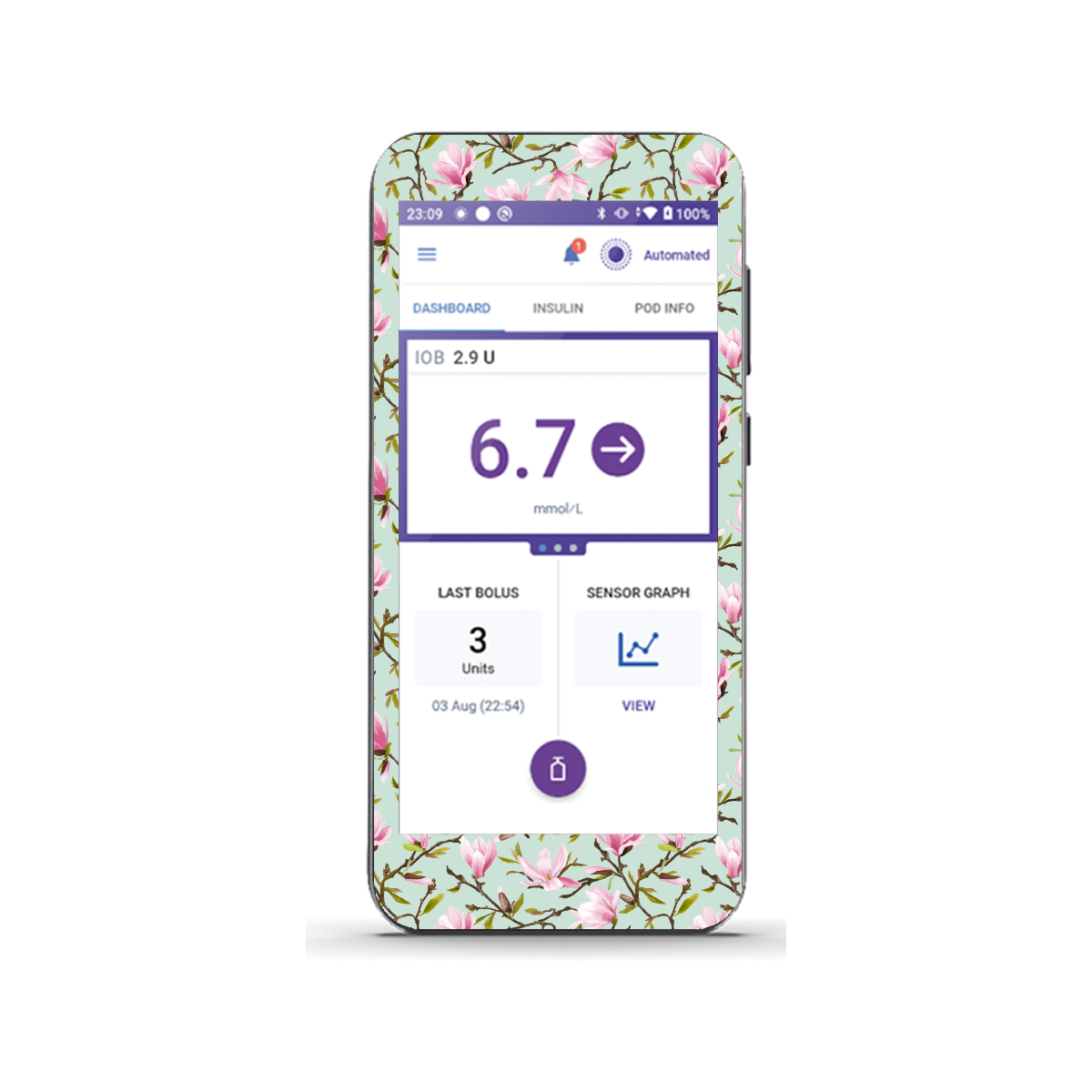 Blossoms - Omnipod 5 Receiver Sticker