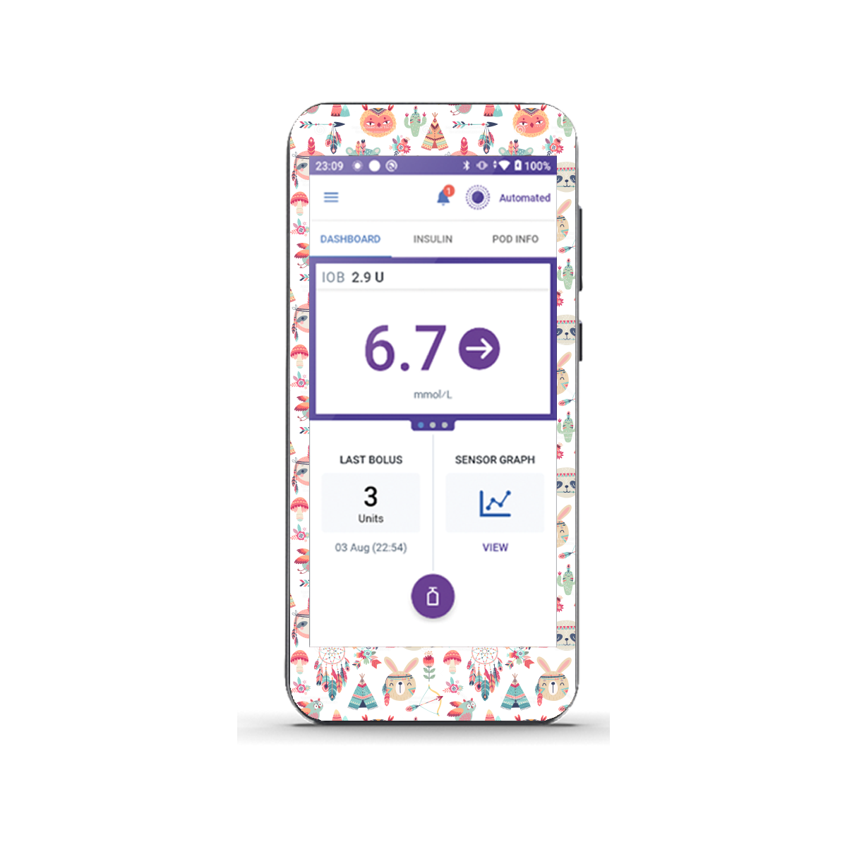 Boho Animals - Omnipod 5 Receiver Sticker