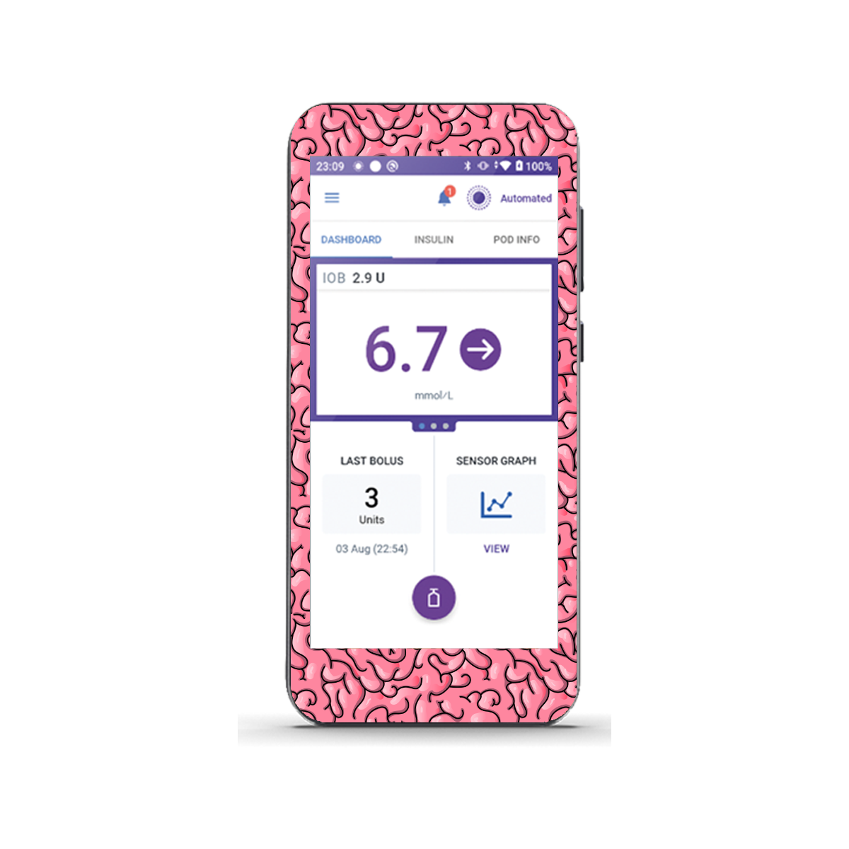 Brains - Omnipod 5 Receiver Sticker
