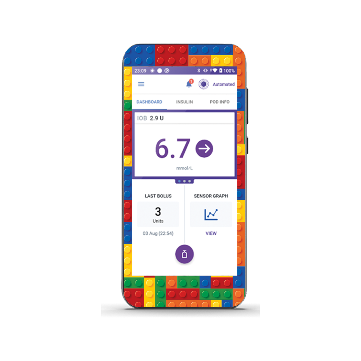 Building Blocks - Omnipod 5 Receiver Sticker