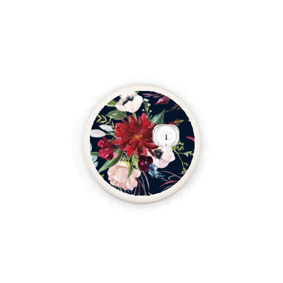 Navy Floral Christmas - Ottai Sensor Sticker