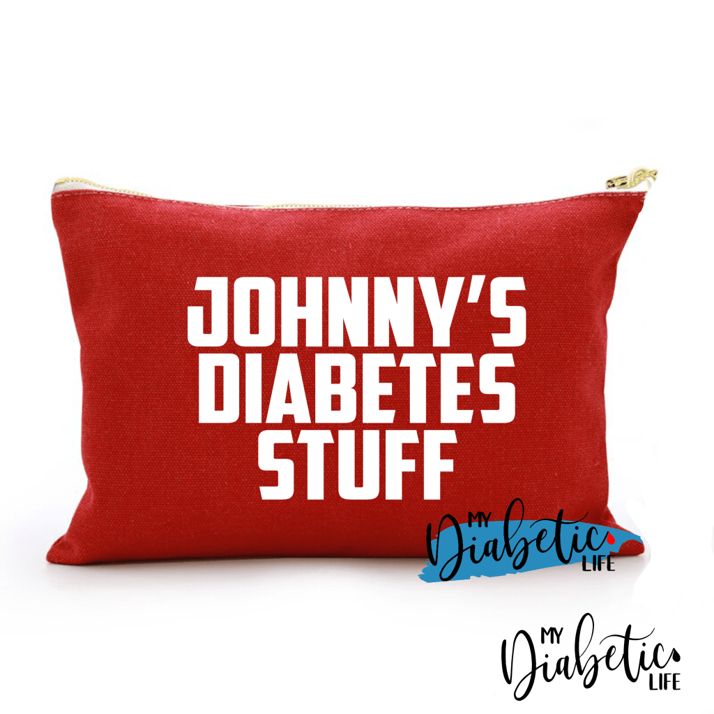 Personalised Diabetes Stuff - Diabetes Carry Bag Diabetic Accessories Storage For Medication Red /