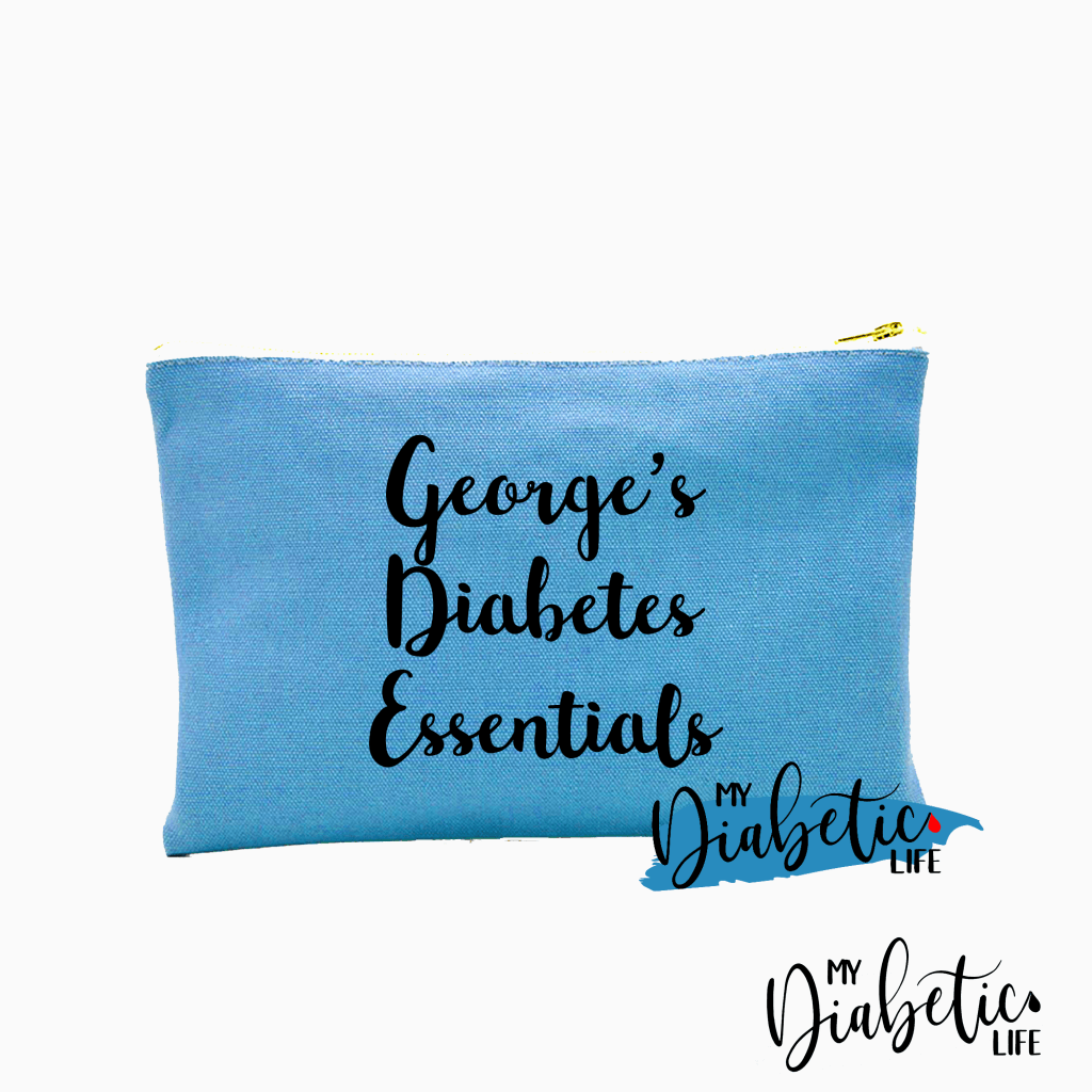 Personalised Diabetes Stuff - Carry All Storage Bag Blue Storage Bags