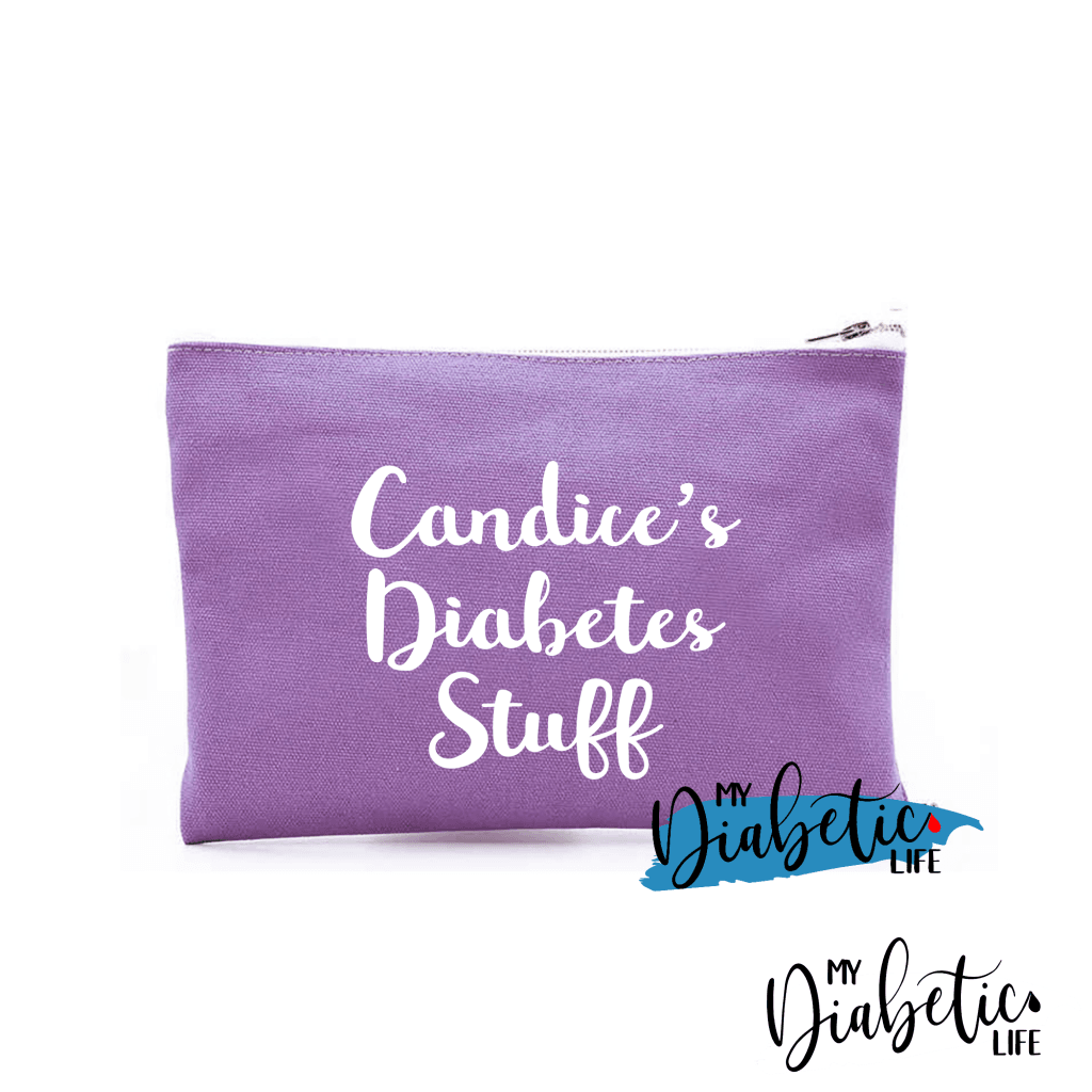 Personalised Diabetes Stuff - Diabetes Carry Bag Diabetic Accessories Storage For Medication Purple