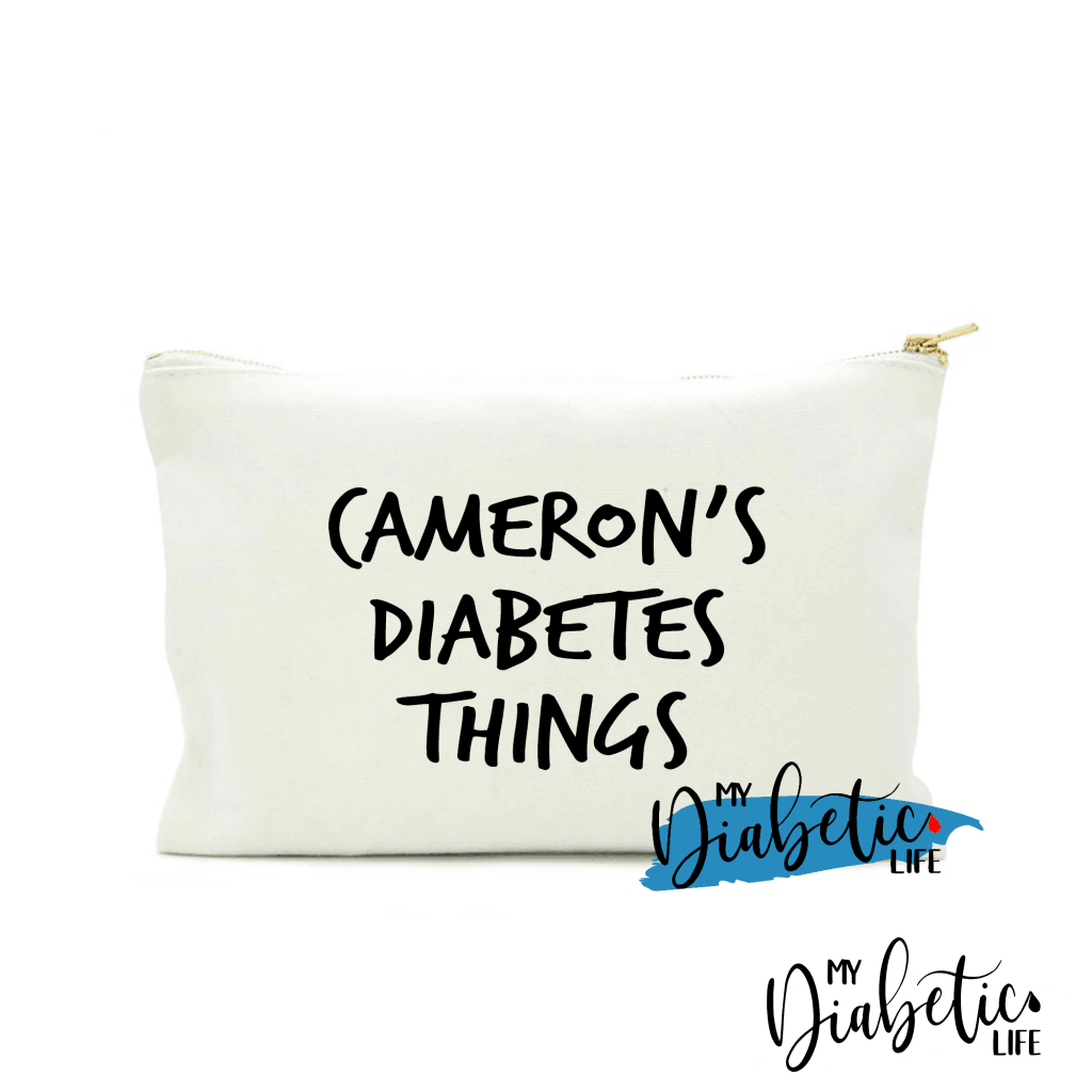 Personalised Diabetes Stuff - Diabetes Carry Bag Diabetic Accessories Storage For Medication Natural