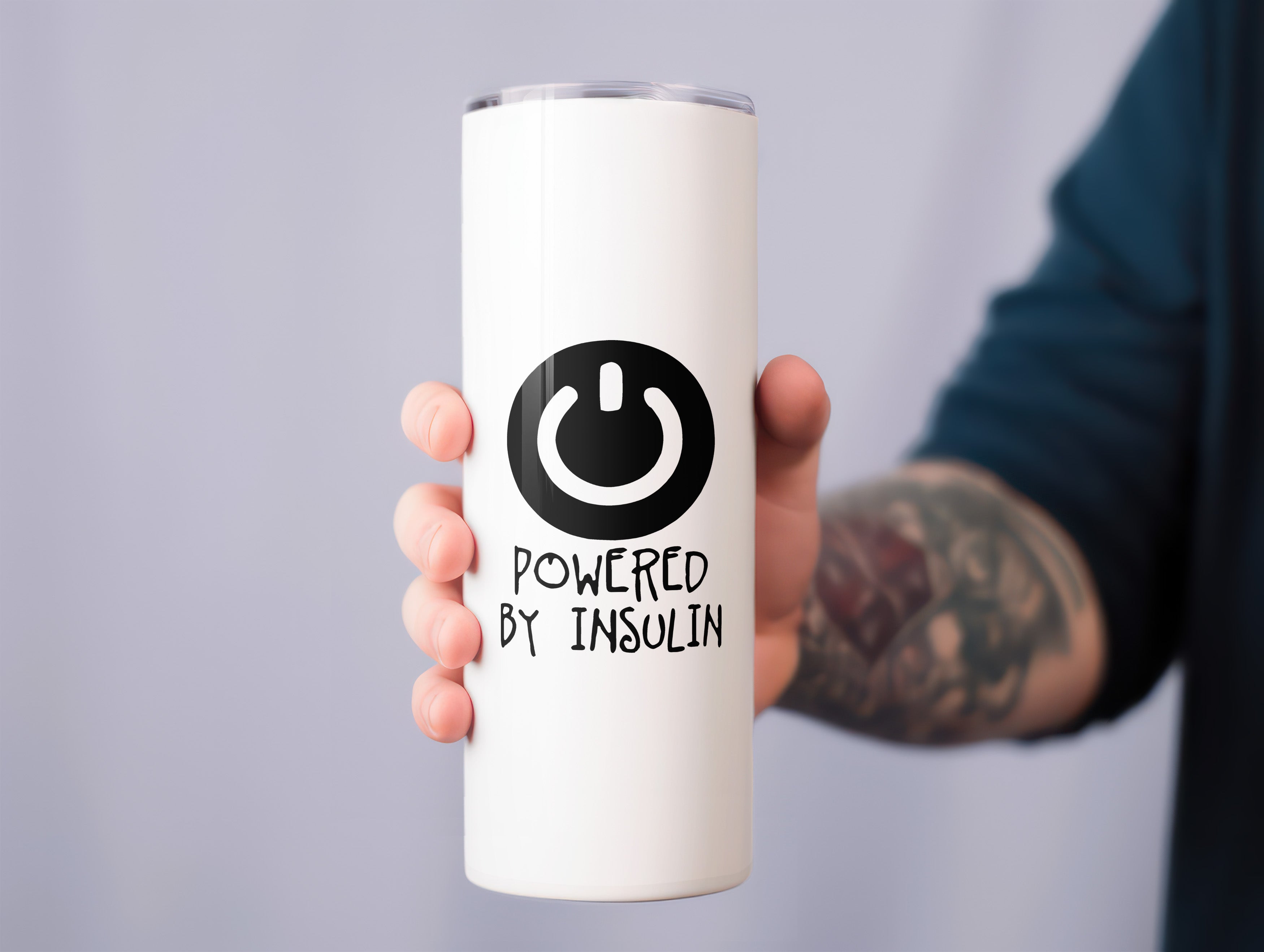 Powered By Insulin - Glow in the Dark - 20oz Tumbler
