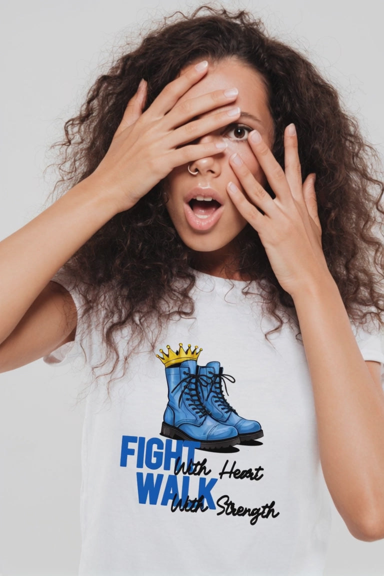 Fight with Heart, Walk with Strength - Unisex T-Shirt