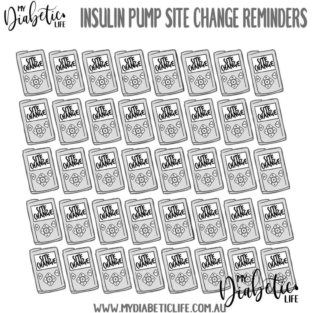 Pump Site Change Ft. Medtronic Minimed Stickers