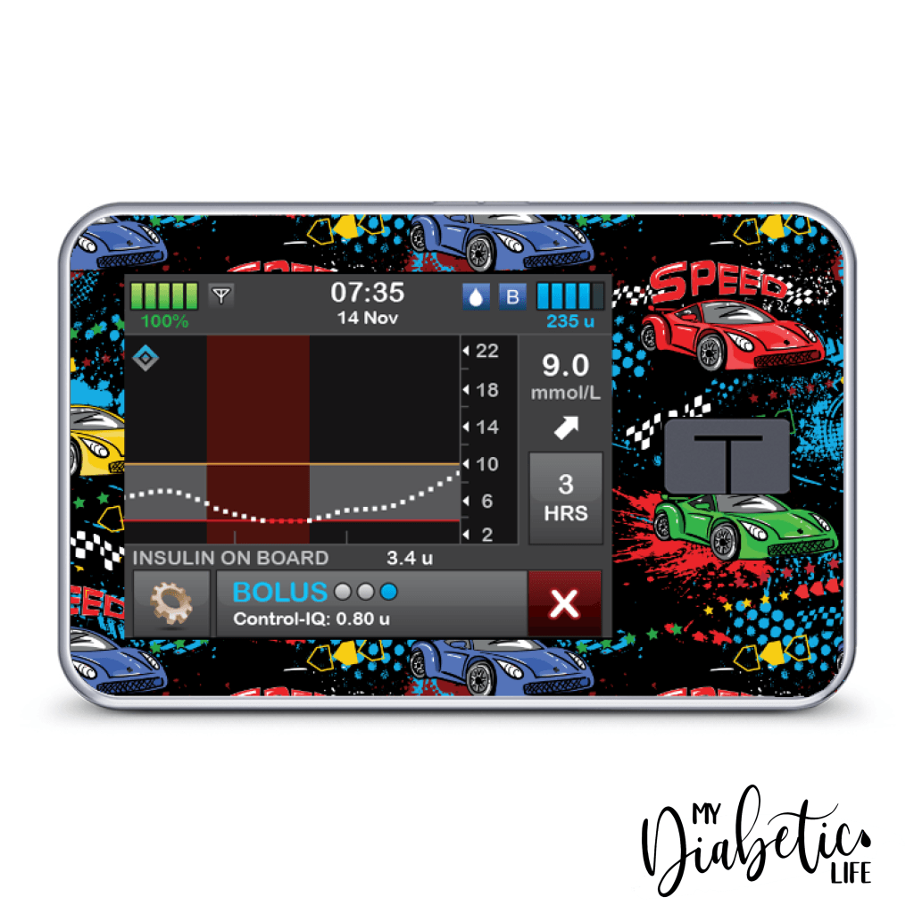 Speed Racer - Tandem T:slim X2 Pump Sticker X2