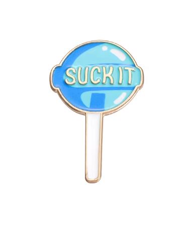 Suck It - Blue Lollipop - Enamel Pin