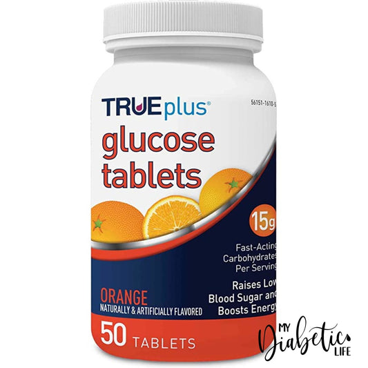 Glucose Tablets - Trueplus Orange (50 Tabs)