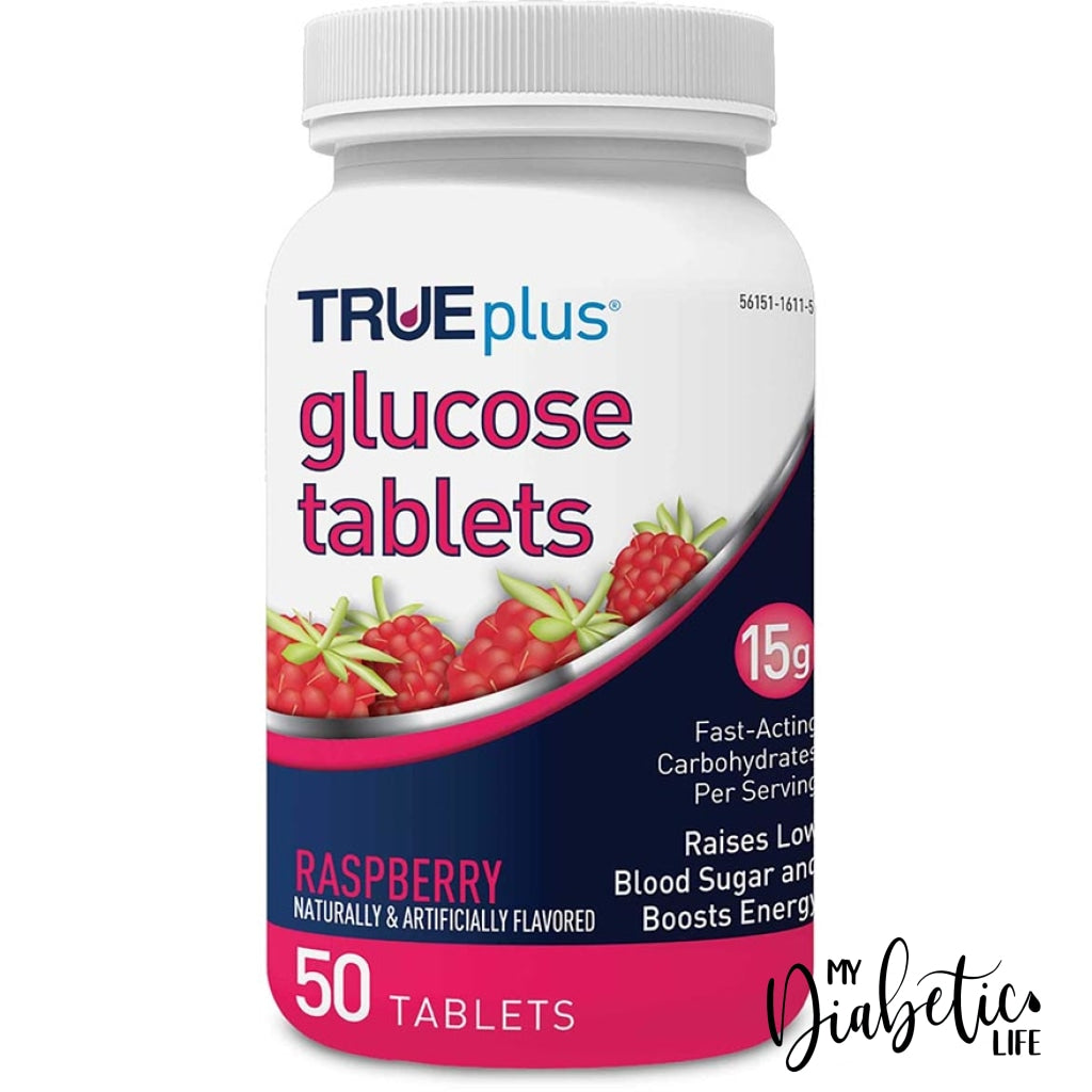 Glucose Tablets - Trueplus Raspberry (50 Tabs)