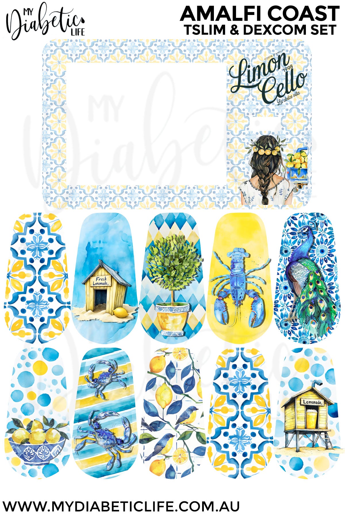 Amalfi Coast - Tandem tSlim pump  + (10) Dexcom set