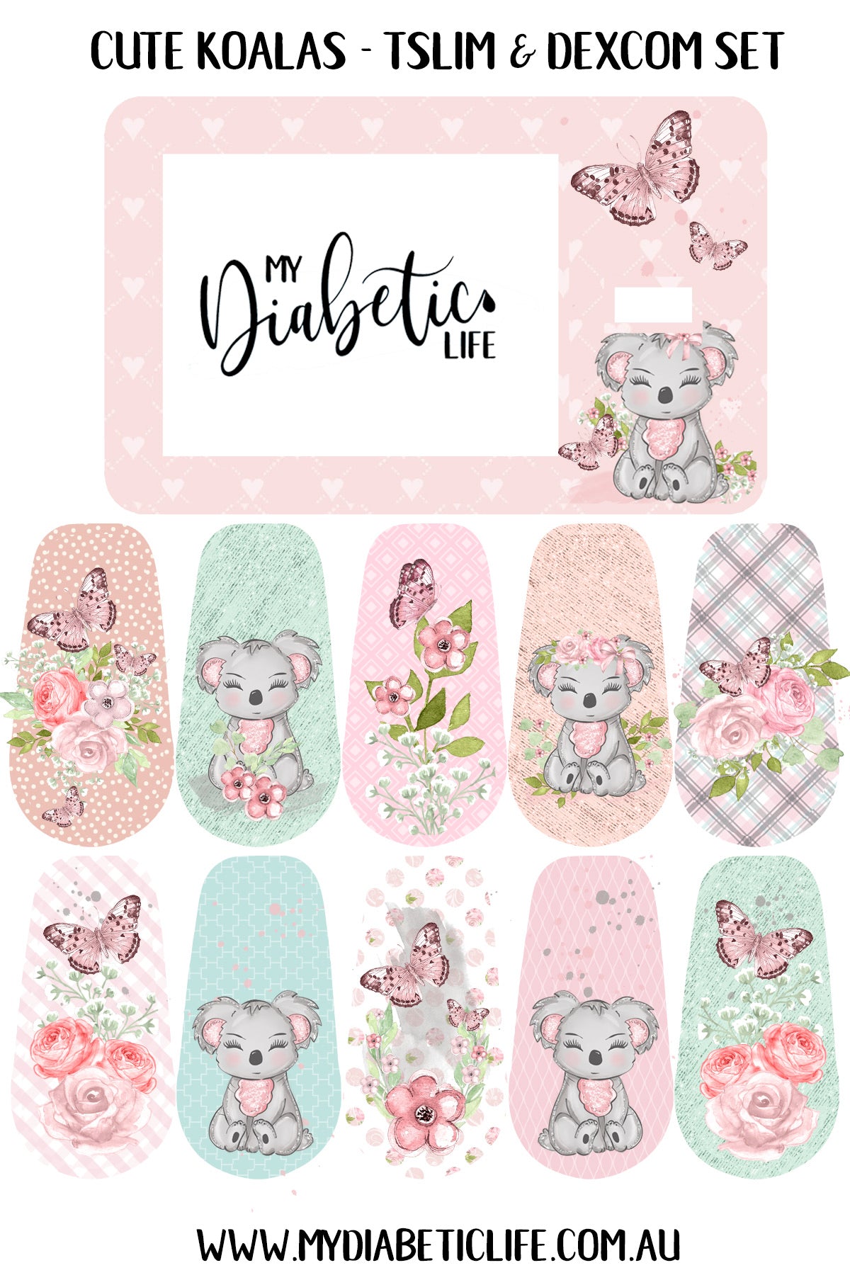 Cute Koalas - Tandem tSlim pump  + (10) Dexcom set