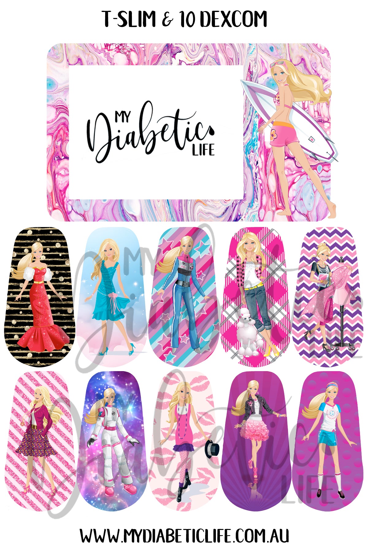 Material Girl - Tandem tSlim pump  + (10) Dexcom set