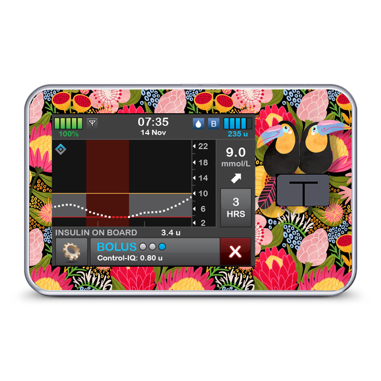 Native Blooms - Tandem T:slim X2 Pump Sticker