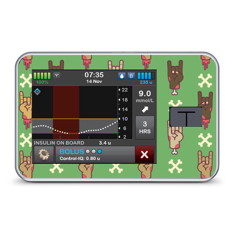 Zombie Rock - Tandem T:slim X2 Pump Sticker