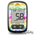Watercolour Chevrons - Accu-Chek Guide Me Sticker