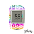 Watercolour Chevrons - Accu-Chek Instant S Sticker Accu-Chek