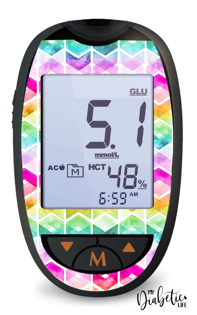 Watercolour Chevrons - Glucokey & Connect Sticker