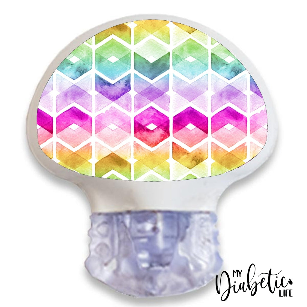 Watercolour Chevrons - Medtronic Enlite Sticker