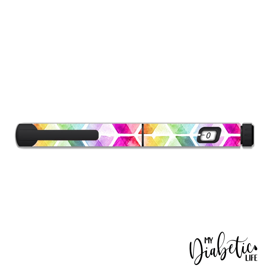 Watercolour Chevrons - Novopen 4 5 Echo Sticker Novoecho Pen