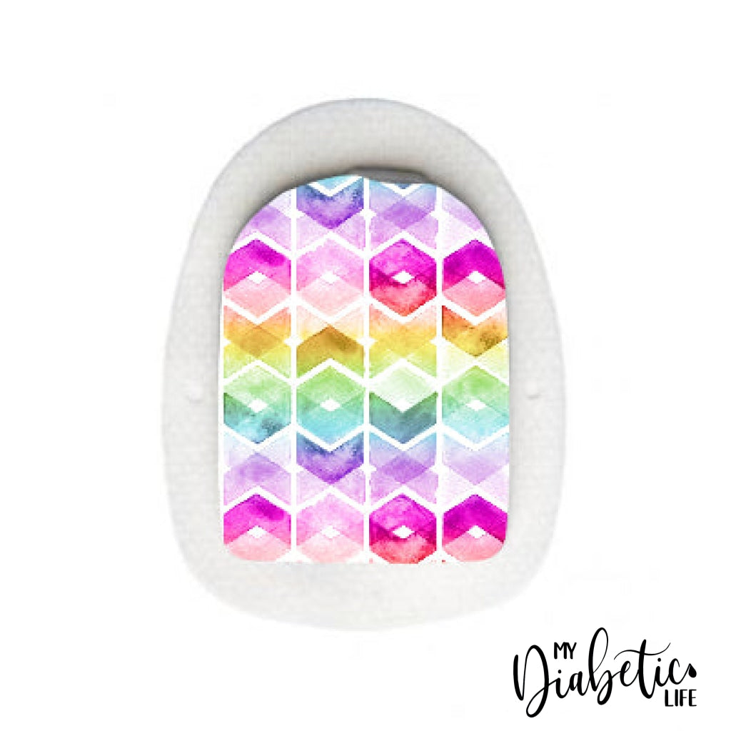 Watercolour Chevrons - Omnipod Pod Sticker