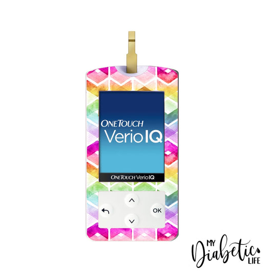 Watercolour Chevrons - Onetouch Verio Iq Sticker One Touch