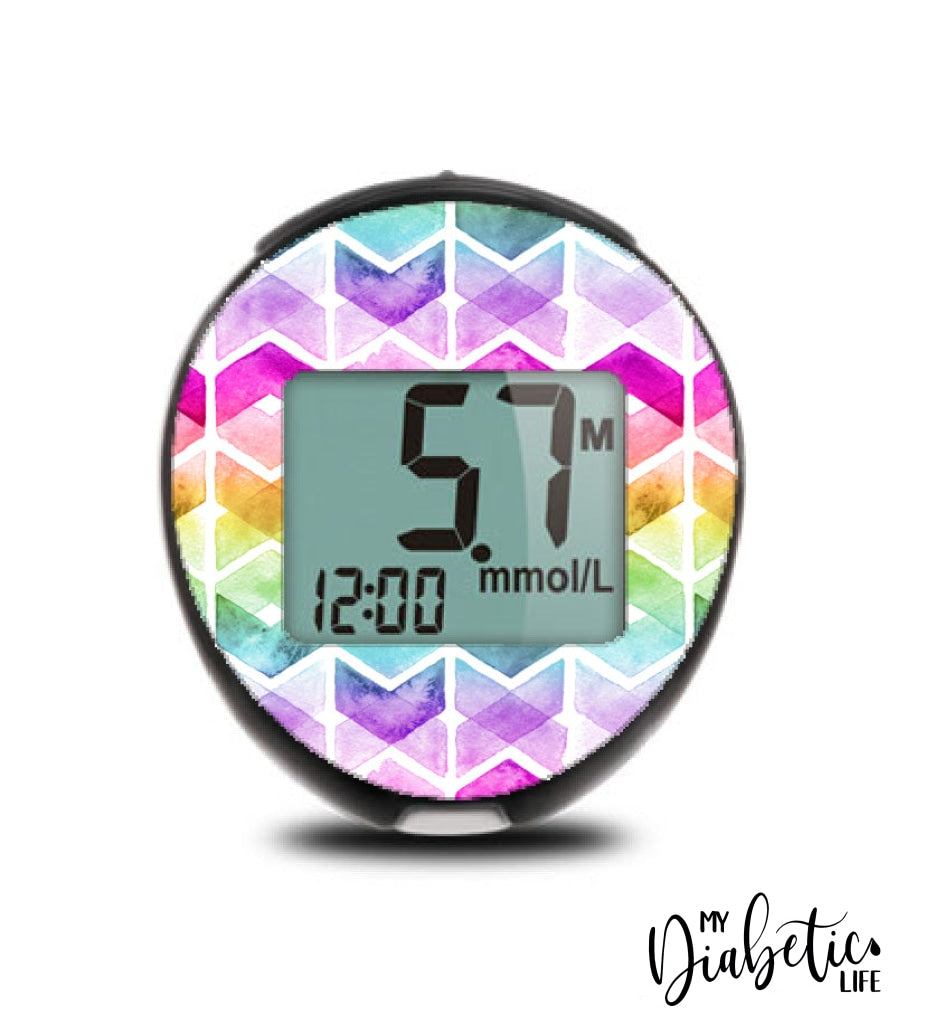 Watercolour Chevrons - True Metrix Go Sticker Go