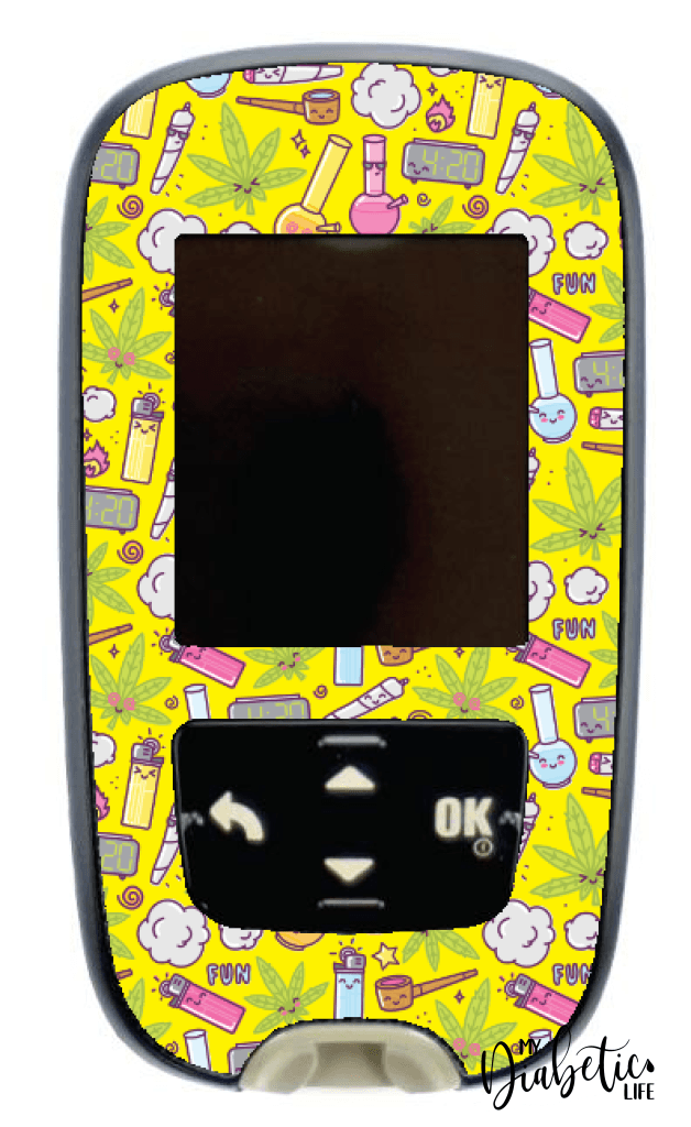 Zzzz & 420 - Accu-chek Guide Peel, skin and Decal, glucose meter sticker - MyDiabeticLife