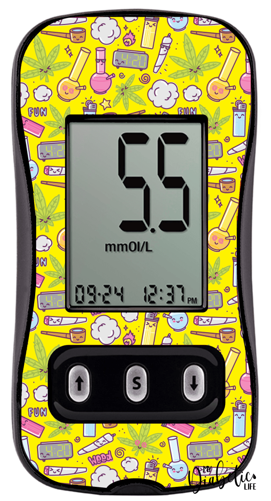 Zzz & 420 - Caresens N, skin and Decal, glucose meter sticker - MyDiabeticLife