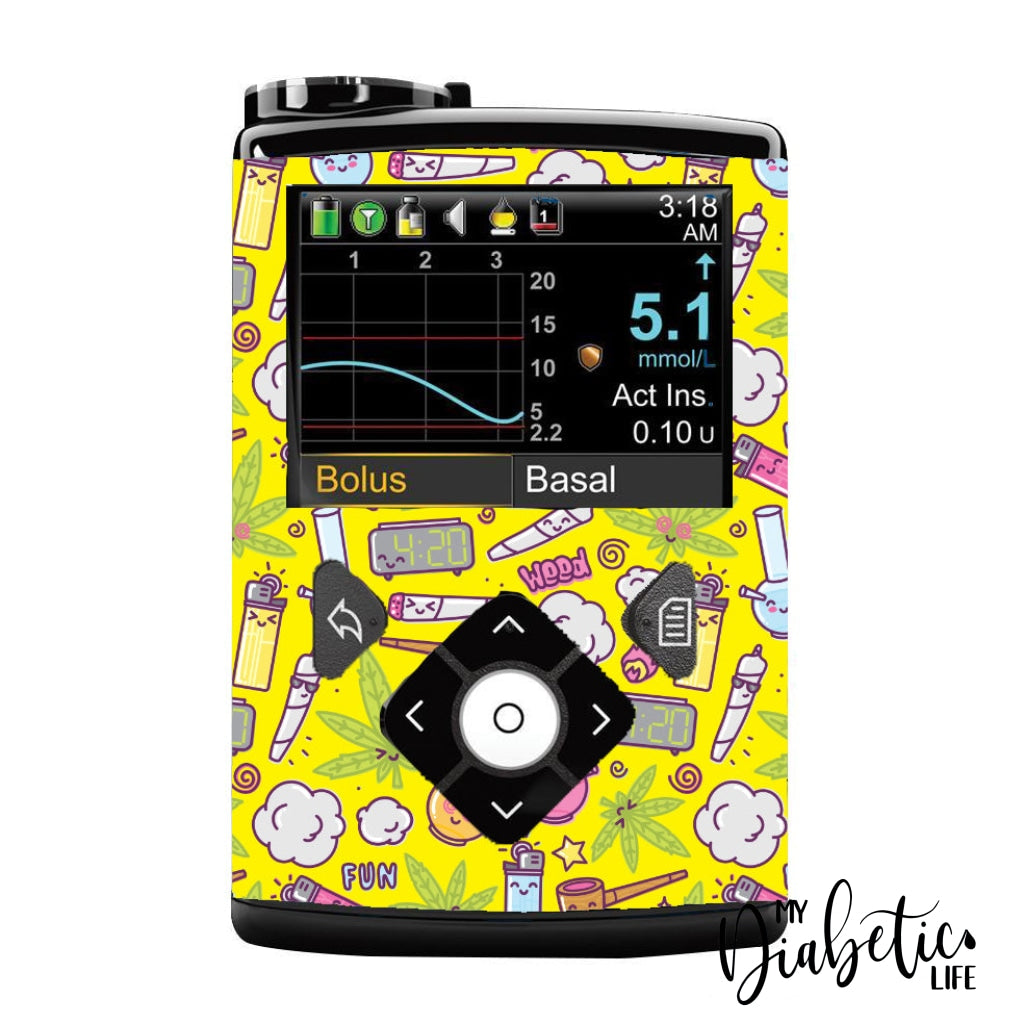 420 & Zzzz - Medtronic Pump (630/640/670/770) Sticker Full Cover W/clip 630/640/670