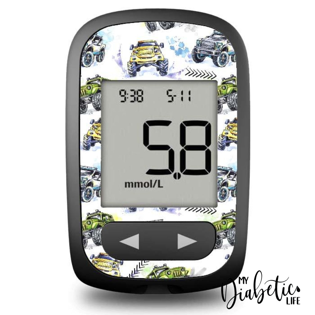 4X4 Muddy - Accu-Chek Guide Me Peel Skin And Decal Glucose Meter Sticker