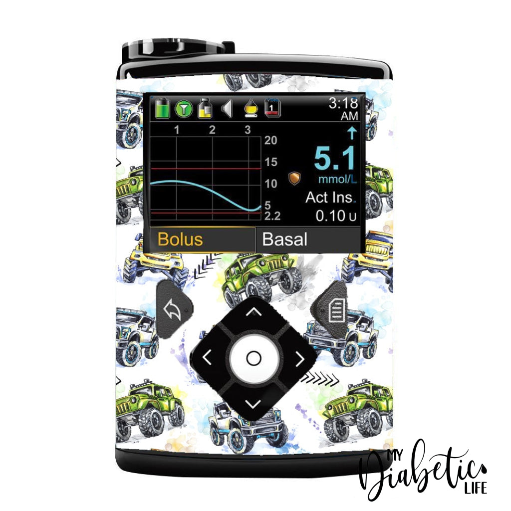 4X4 Muddy - Medtronic Pump (630/640/670/770) Sticker Full Cover W/clip 630/640/670