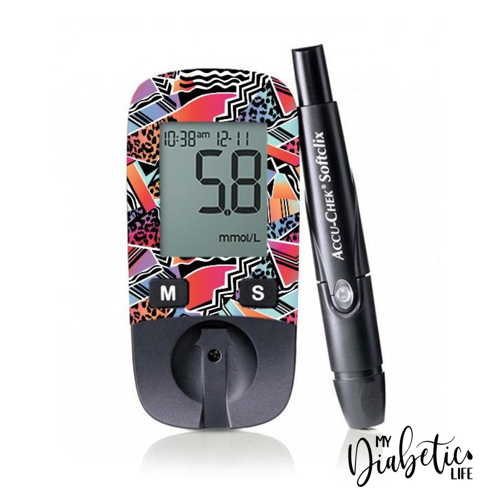 80s Baby - Accu-chek Active Peel, skin and Decal, glucose meter sticker - MyDiabeticLife