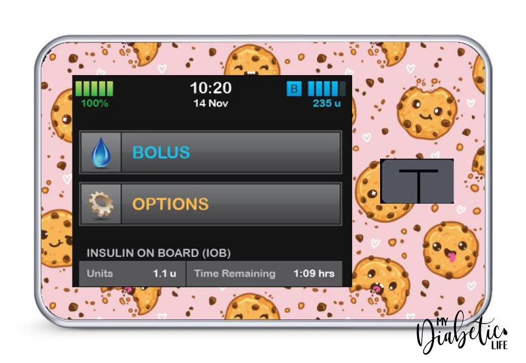 All For The Cookies - Tandem Tslim X2 Pump Peel Skin And Decal Insulin Pump Sticker T:slim