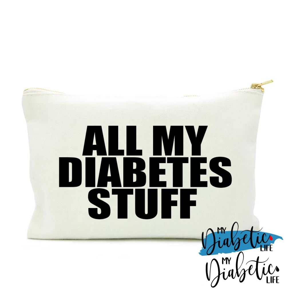 All my diabetes stuff - Insulin test kit bag, diabetes accessories, storage bag for medication - MyDiabeticLife