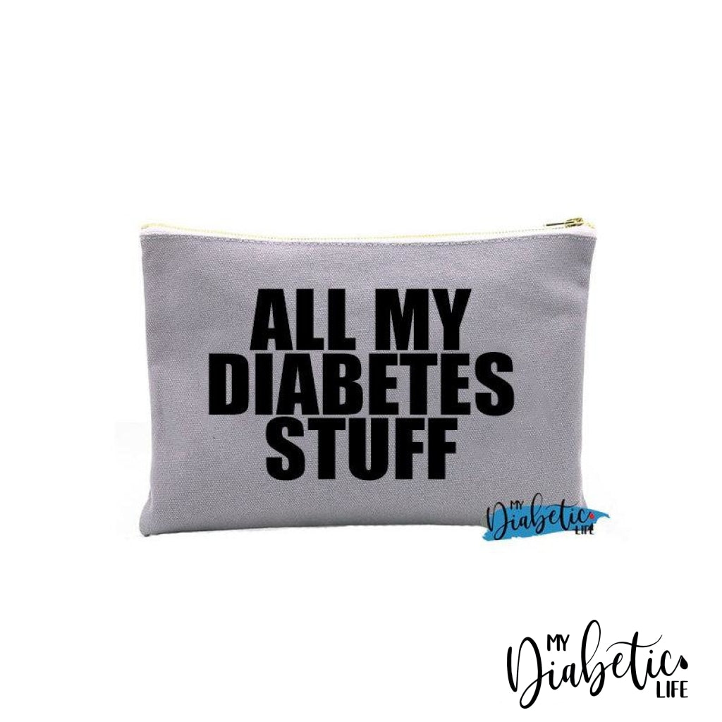 All my diabetes stuff - Insulin test kit bag, diabetes accessories, storage bag for medication - MyDiabeticLife