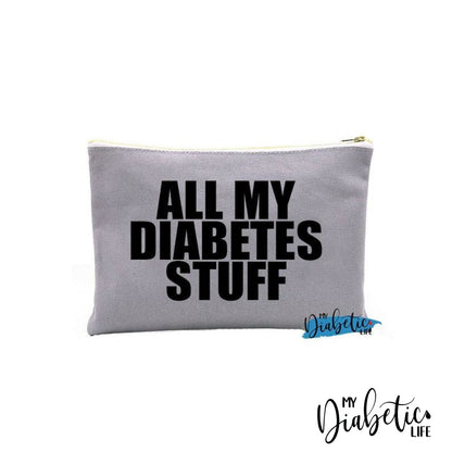 All my diabetes stuff - Insulin test kit bag, diabetes accessories, storage bag for medication - MyDiabeticLife