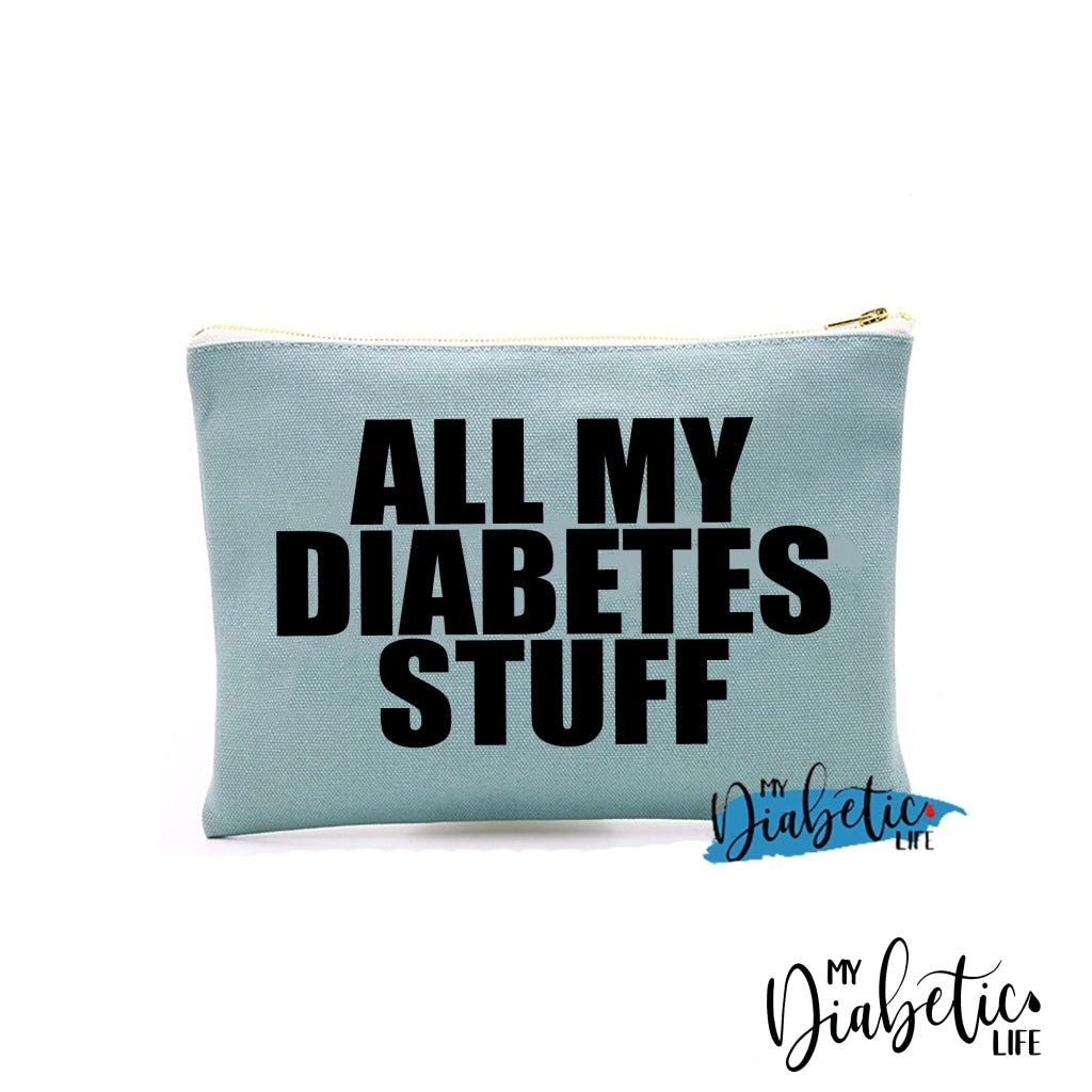 All my diabetes stuff - Insulin test kit bag, diabetes accessories, storage bag for medication - MyDiabeticLife