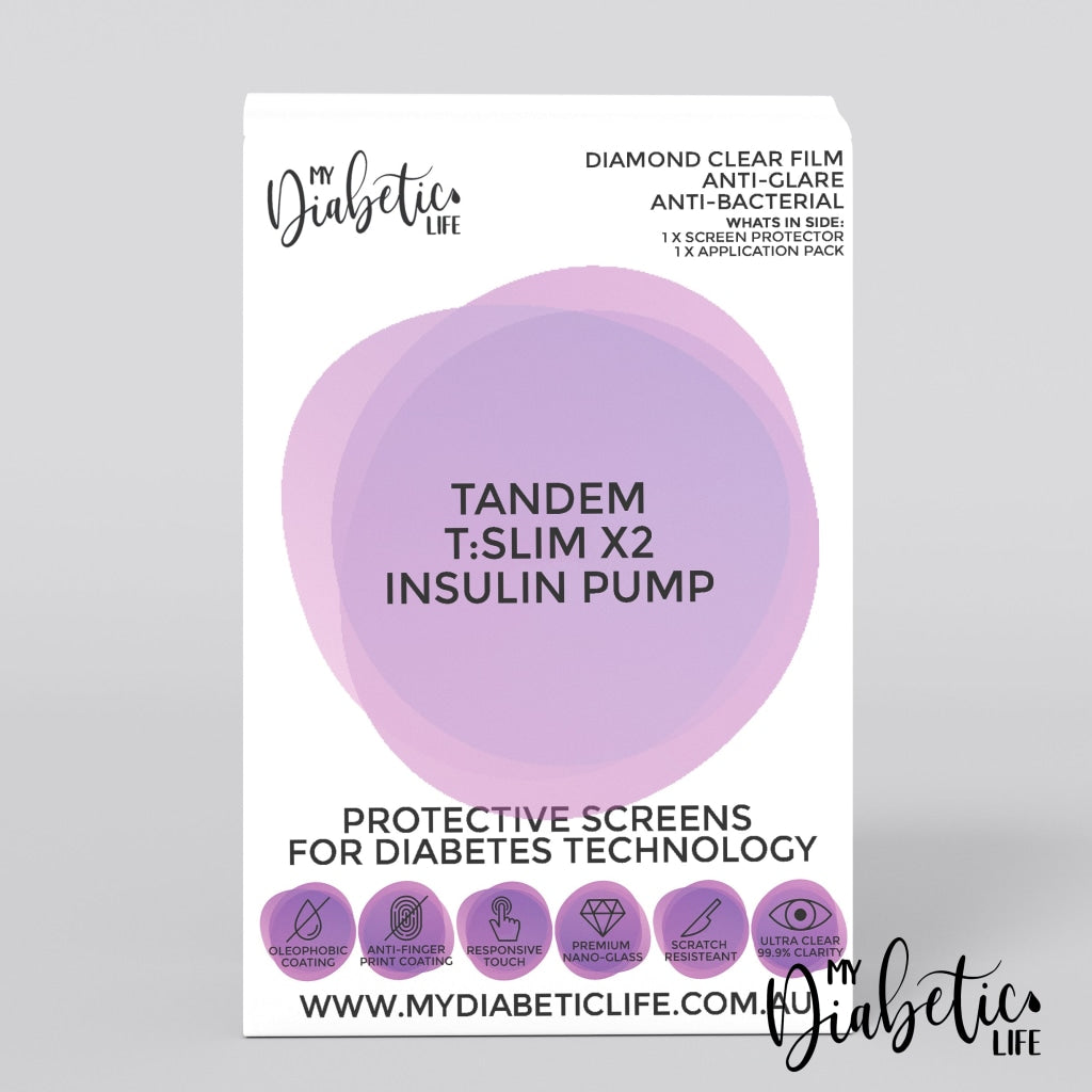 Anti Glare & Bacterial Screen Protector For Tandem T:slim X2 Protectors