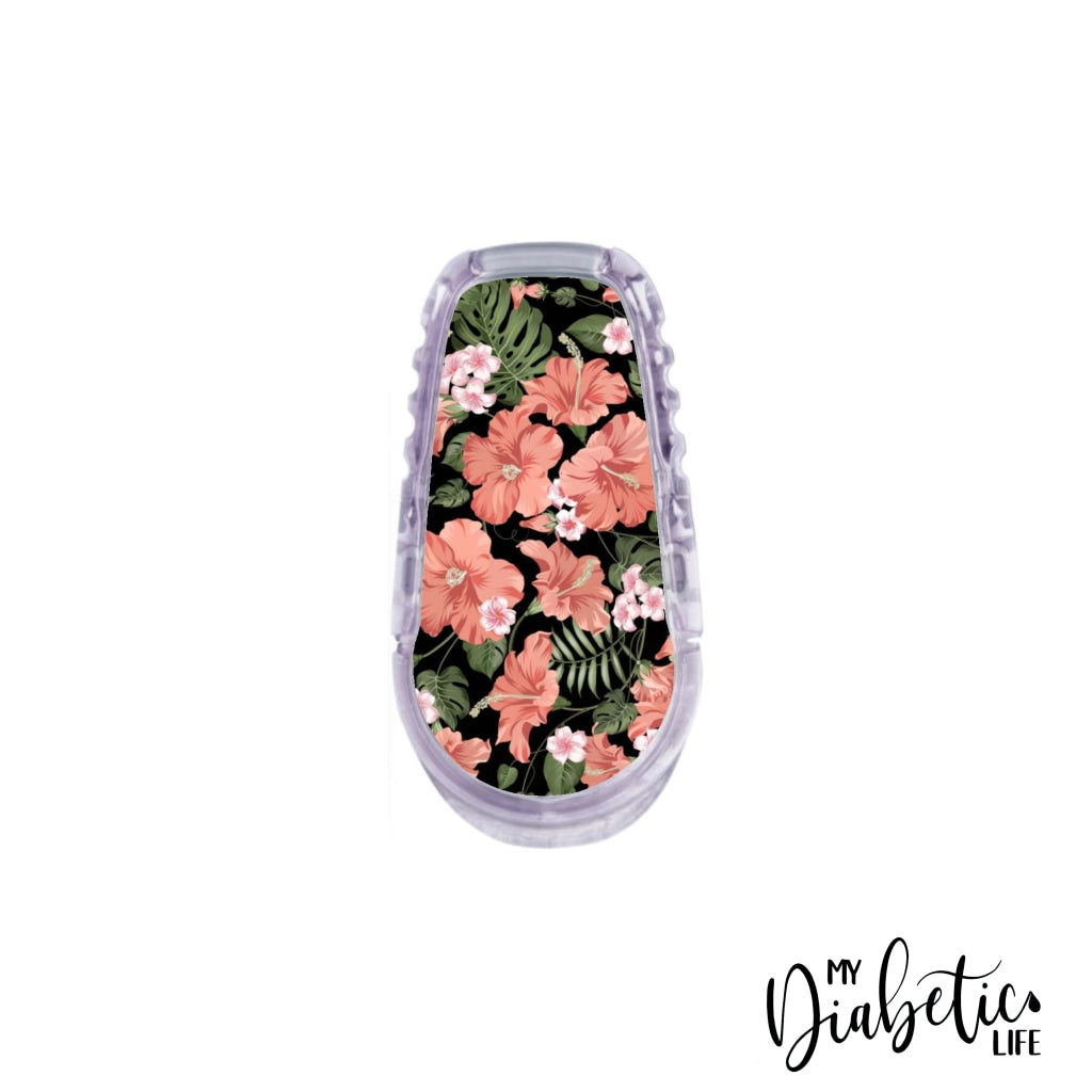 Apricot Hibiscus - Dexcom Transmitter G6 Peel Skin And Decal Cgm Sticker