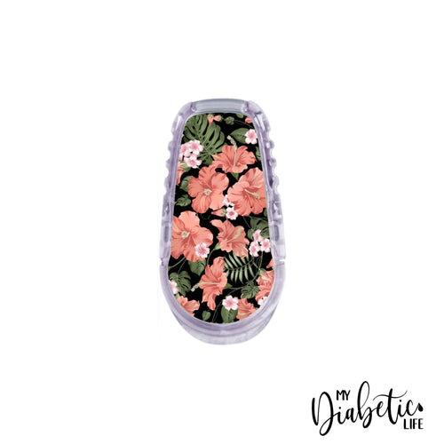 Apricot Hibiscus - Dexcom Transmitter G6 Peel Skin And Decal Cgm Sticker