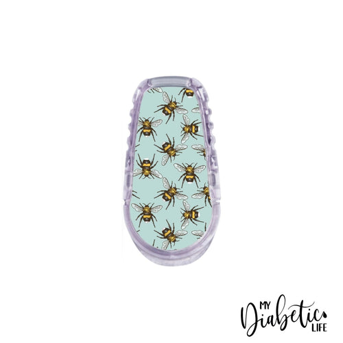 Aqua Bees - Dexcom Transmitter G6 Peel Skin And Decal Cgm Sticker