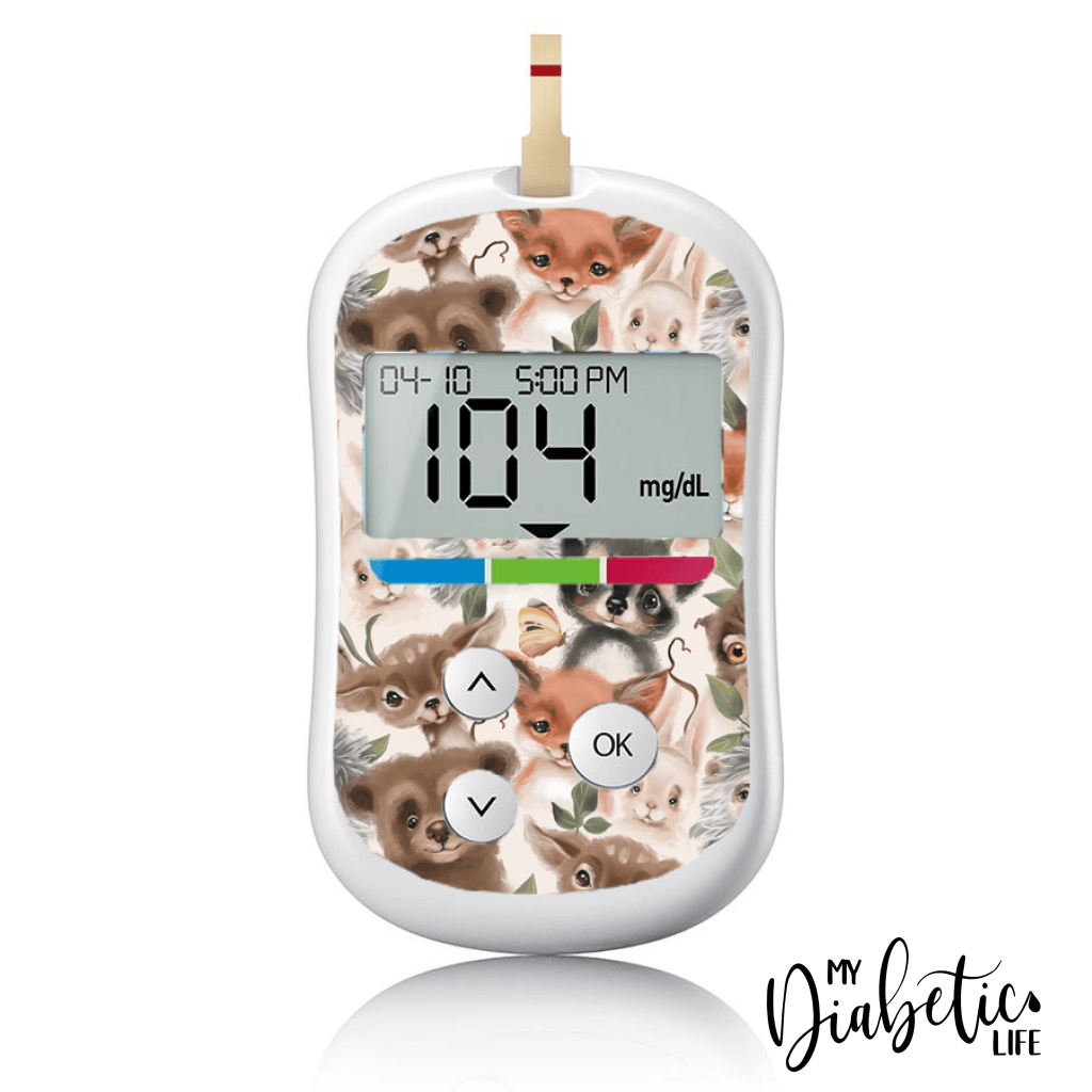 Baby Forest Animal  - One Touch Verio Flex Peel, skin and Decal, glucose meter sticker - MyDiabeticLife