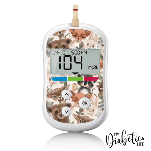 Baby Forest Animal  - One Touch Verio Flex Peel, skin and Decal, glucose meter sticker - MyDiabeticLife