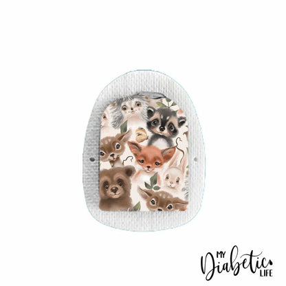 Baby Forest Animals - Omnipod Peel, skin and Decal, insulin pump sticker - MyDiabeticLife